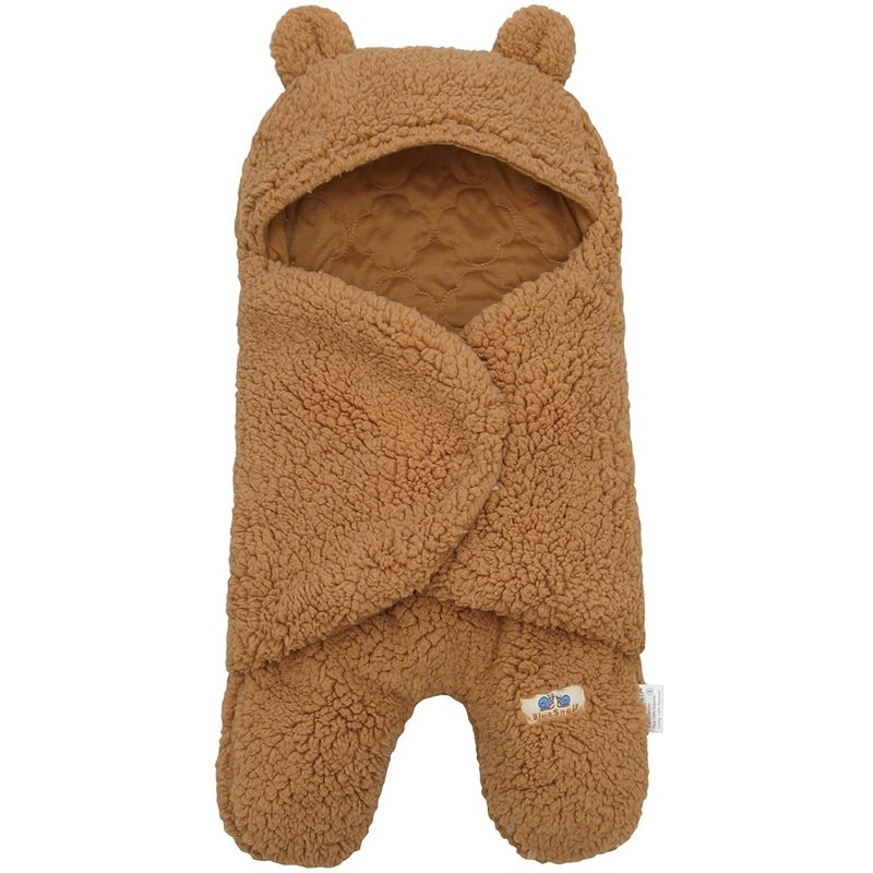BlueSnail Newborn Receiving Blanket Baby Sleeping Wrap Swaddle(0-3M, 8-13lbs,Brown) - Image 1